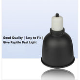 Nomoypet 5.5 inch deep 3 Sizes dome lamp shade Ceramic Heat UV UVB Lamp Light Holder